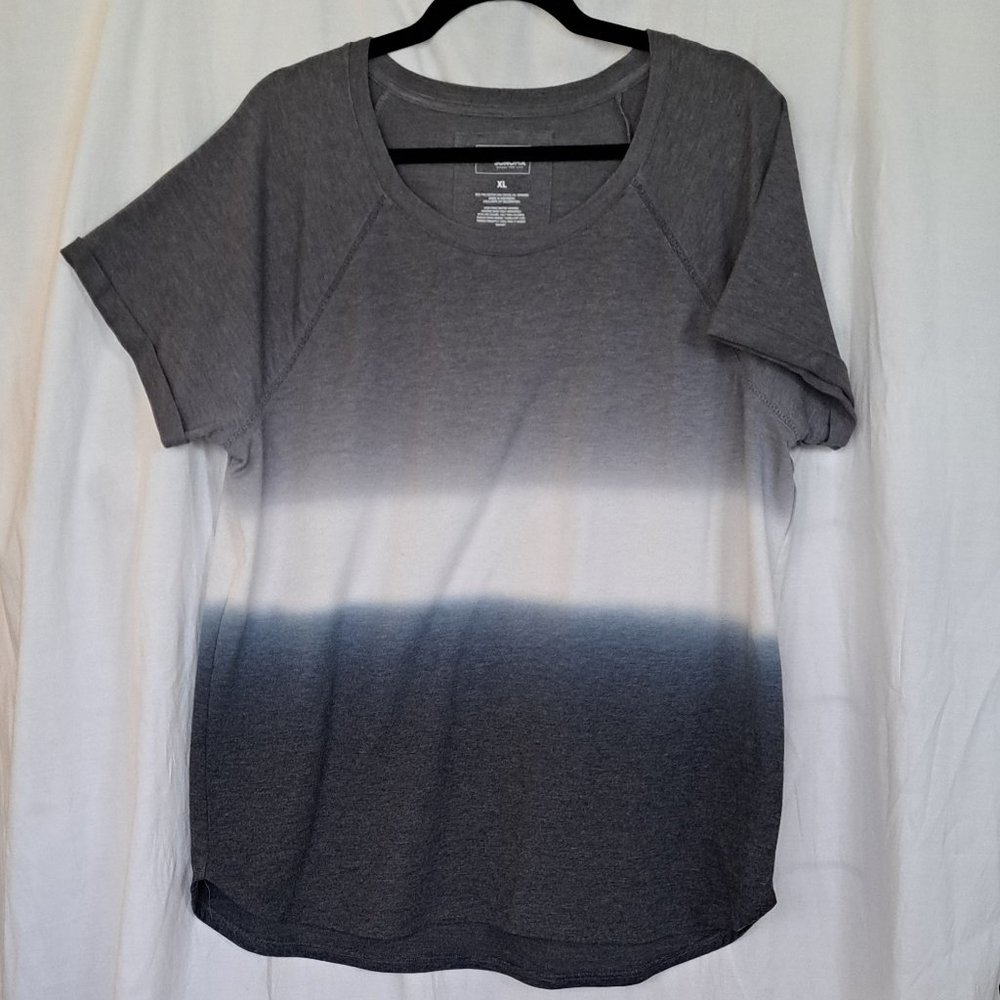 Kohl's, Sonoma, XL, Gradient, Blue, White, Dark Blue, Tshirt, Short Sleeve